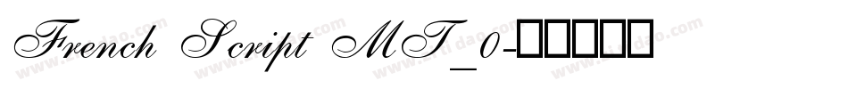 French Script MT_0字体转换